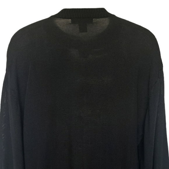 Le Monde Black Pullover Sweater Size XL Textured Cable Knit - Picture 5 of 11